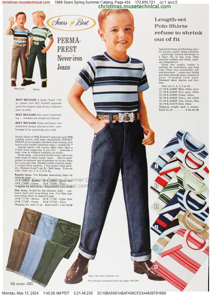 1966 Sears Spring Summer Catalog, Page 454
