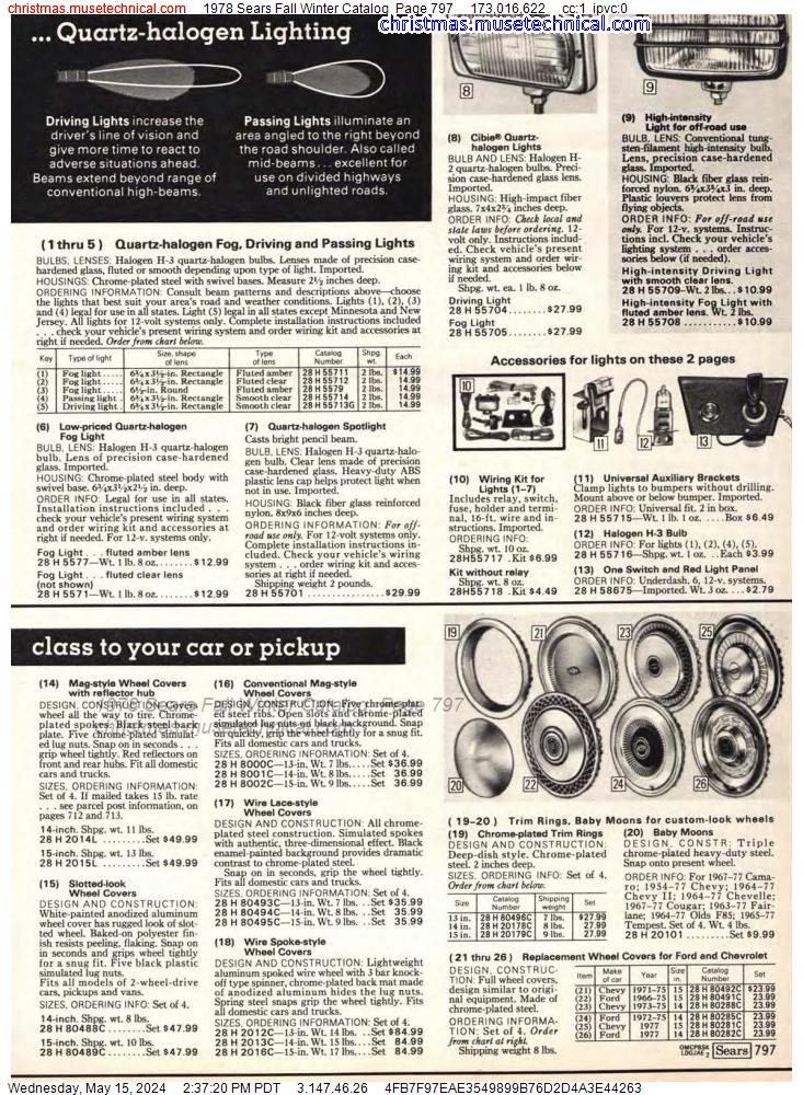 1978 Sears Fall Winter Catalog, Page 797