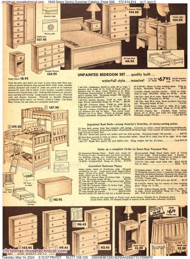 1949 Sears Spring Summer Catalog, Page 586