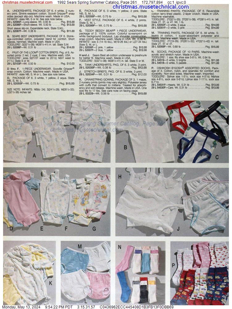 1992 Sears Spring Summer Catalog, Page 261