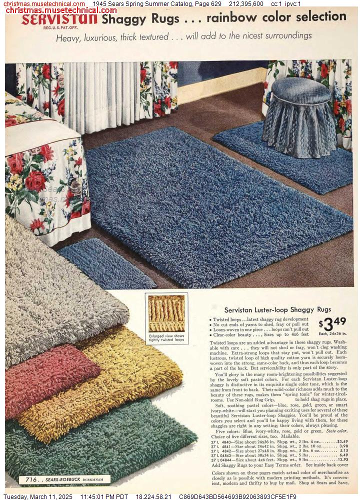 1945 Sears Spring Summer Catalog, Page 629