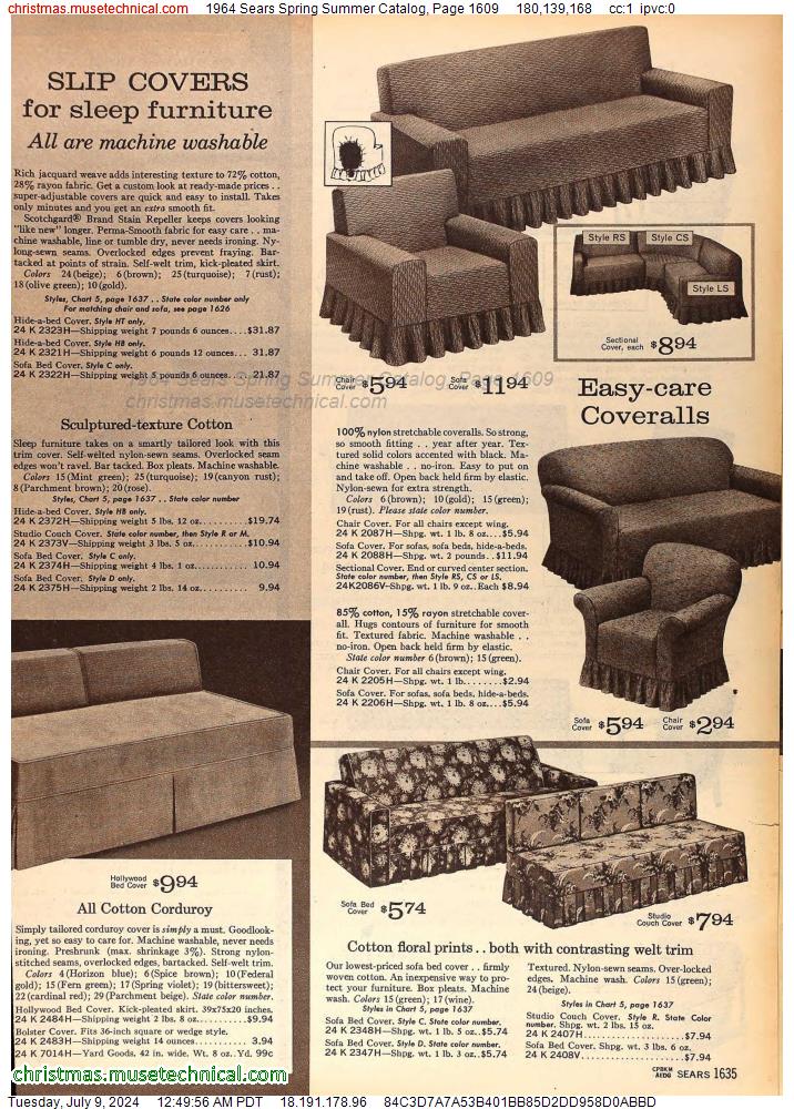 1964 Sears Spring Summer Catalog, Page 1609