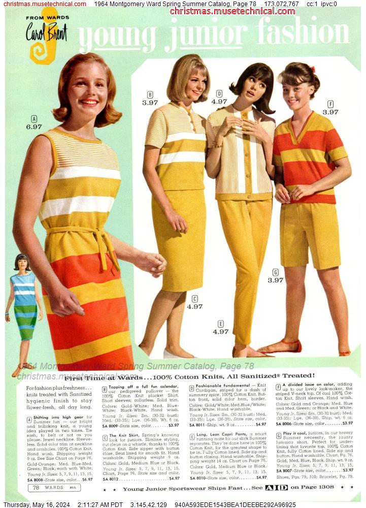 1964 Montgomery Ward Spring Summer Catalog, Page 78