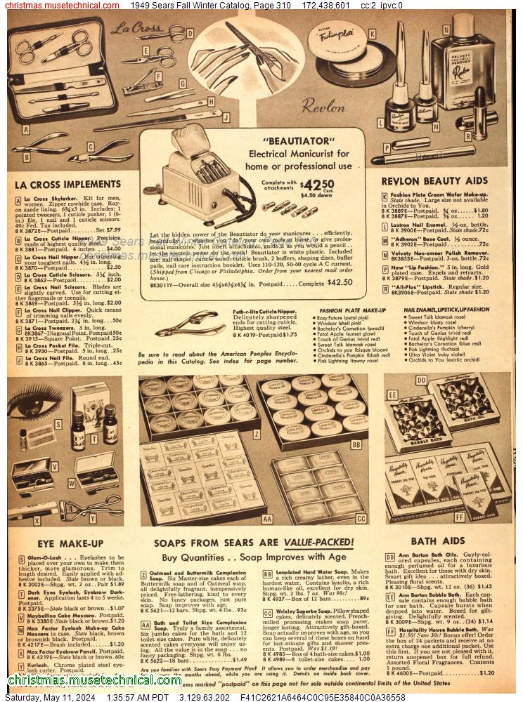 1949 Sears Fall Winter Catalog, Page 310