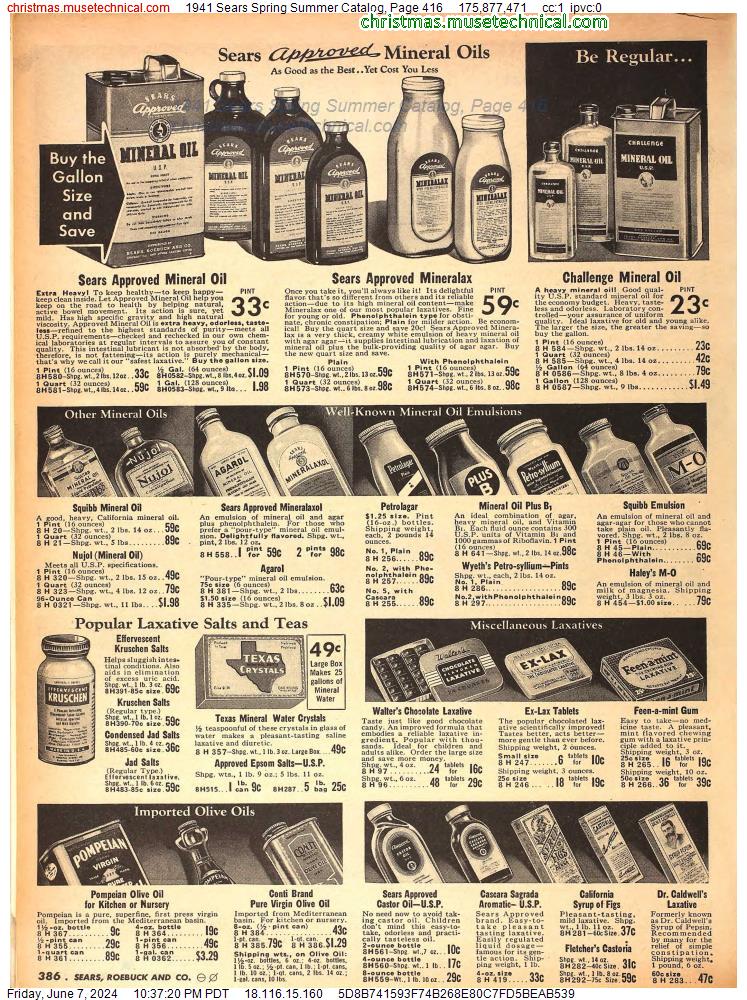 1941 Sears Spring Summer Catalog, Page 416