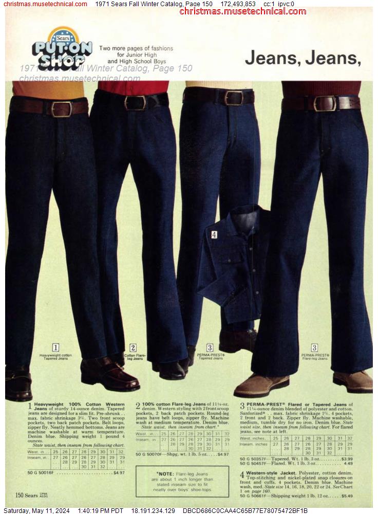 1971 Sears Fall Winter Catalog, Page 150