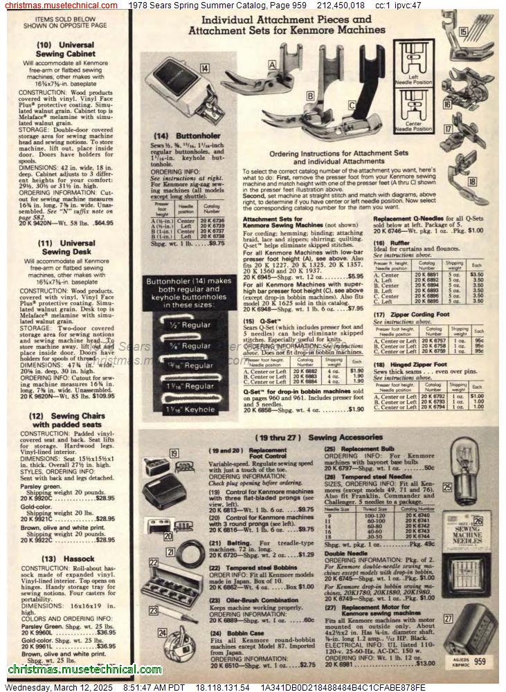 1978 Sears Spring Summer Catalog, Page 959