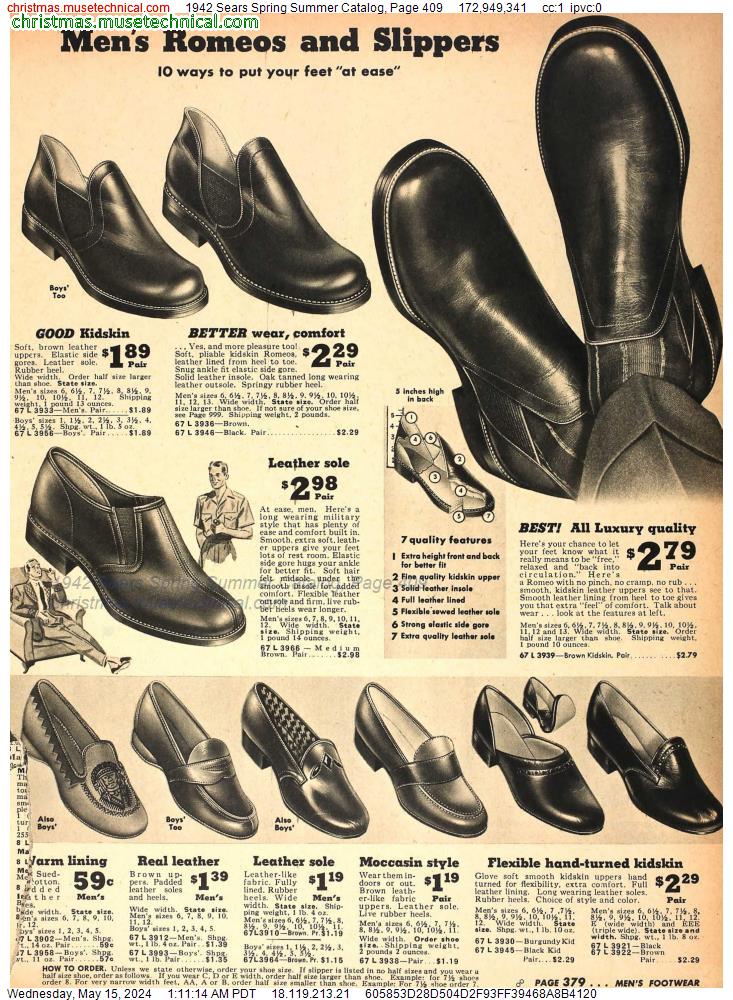 1942 Sears Spring Summer Catalog, Page 409
