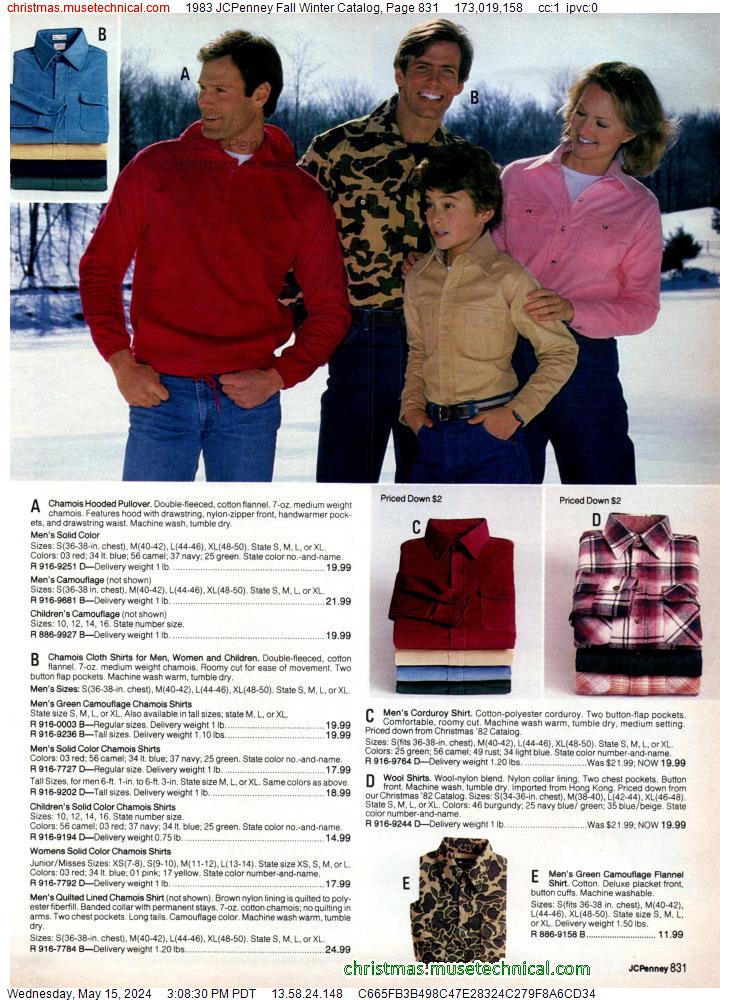 1983 JCPenney Fall Winter Catalog, Page 831