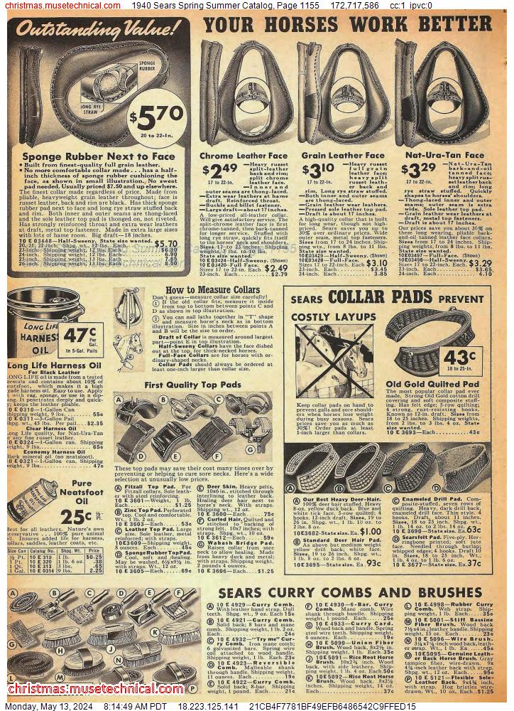 1940 Sears Spring Summer Catalog, Page 1155
