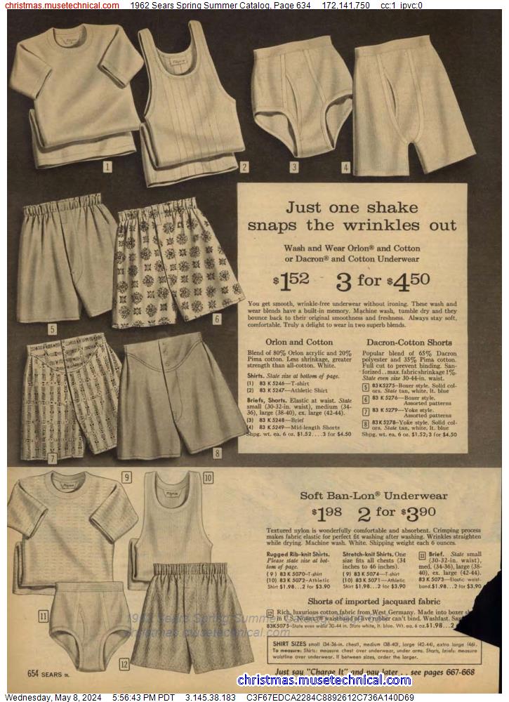 1962 Sears Spring Summer Catalog, Page 634