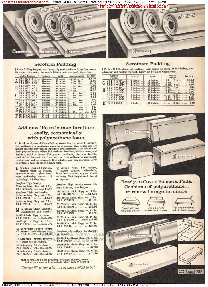 1969 Sears Fall Winter Catalog, Page 1069