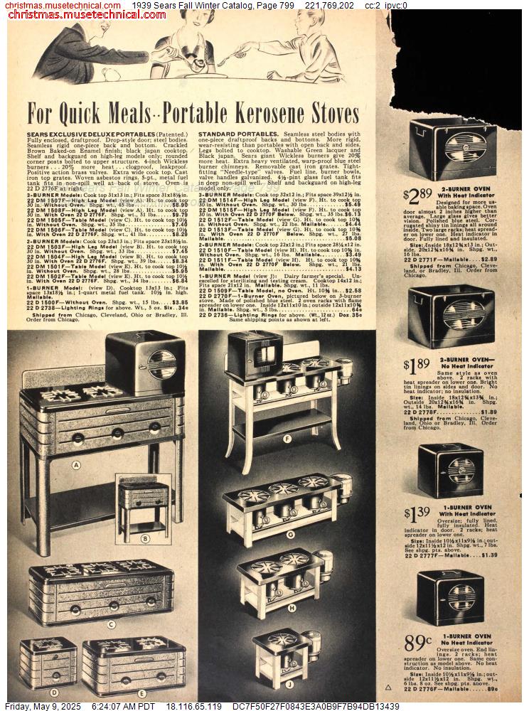 1939 Sears Fall Winter Catalog, Page 799