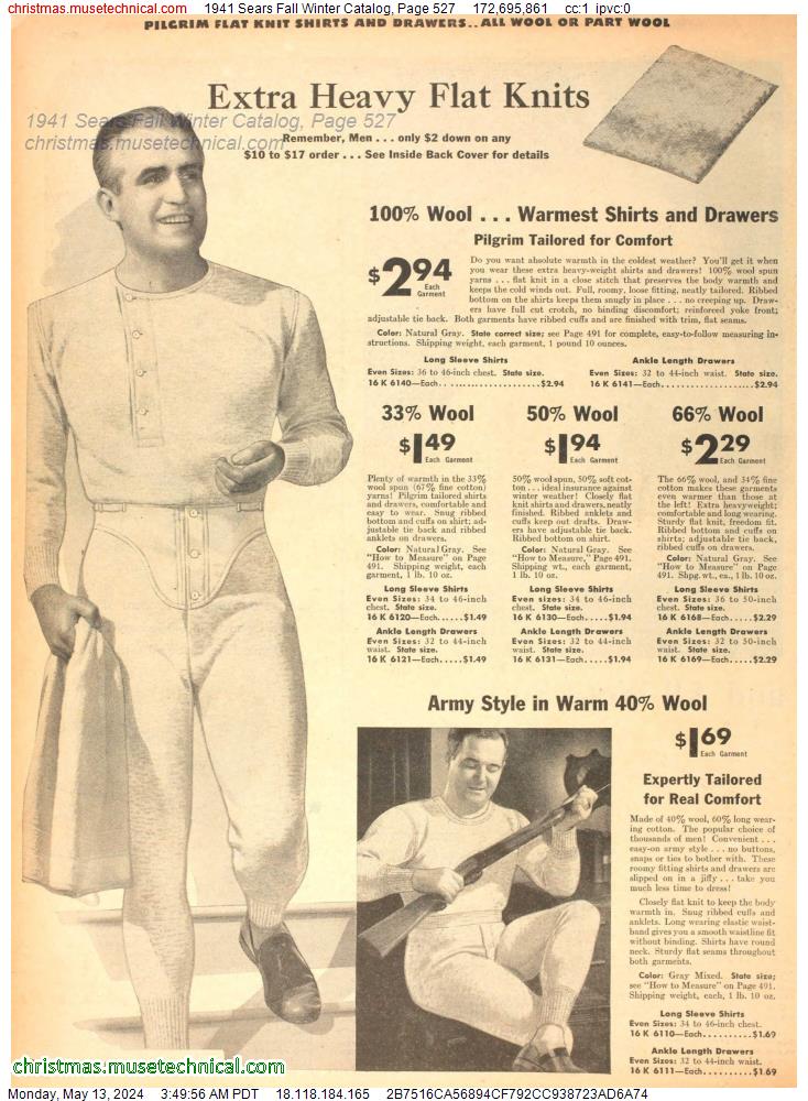 1941 Sears Fall Winter Catalog, Page 527