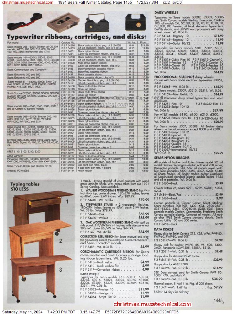 1991 Sears Fall Winter Catalog, Page 1455