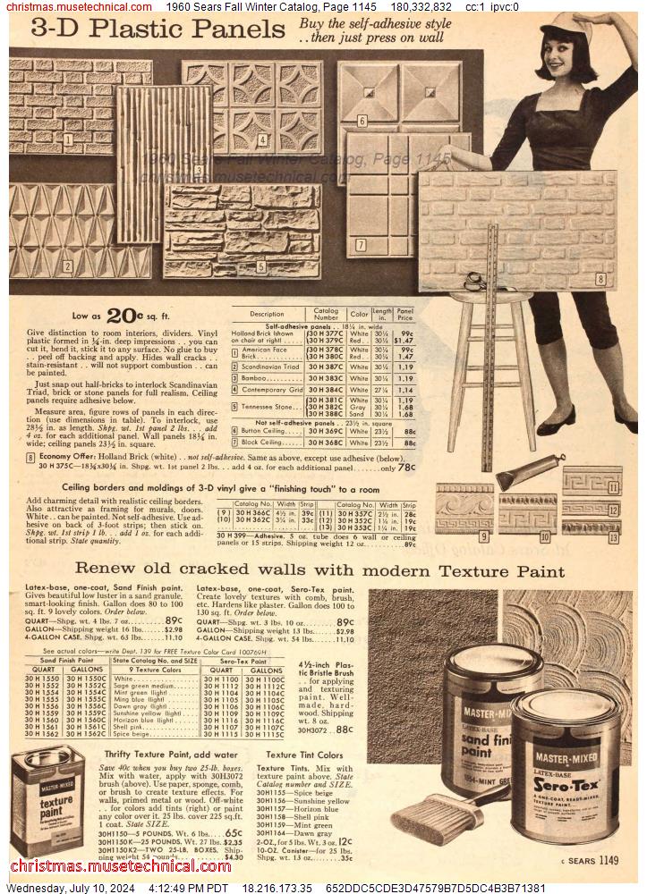 1960 Sears Fall Winter Catalog, Page 1145