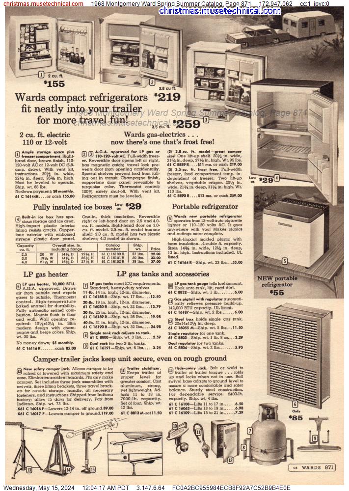 1968 Montgomery Ward Spring Summer Catalog, Page 871