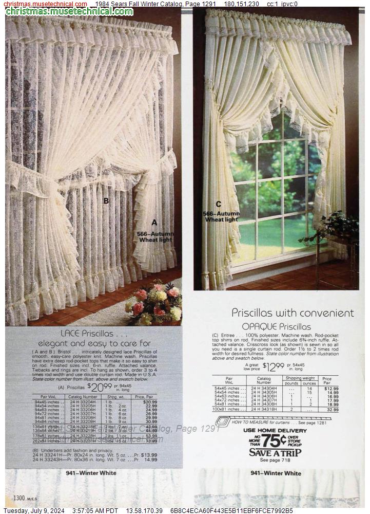 1984 Sears Fall Winter Catalog, Page 1291