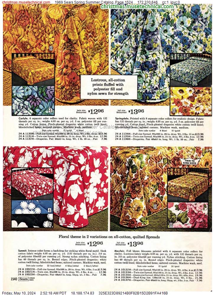 1969 Sears Spring Summer Catalog, Page 1524