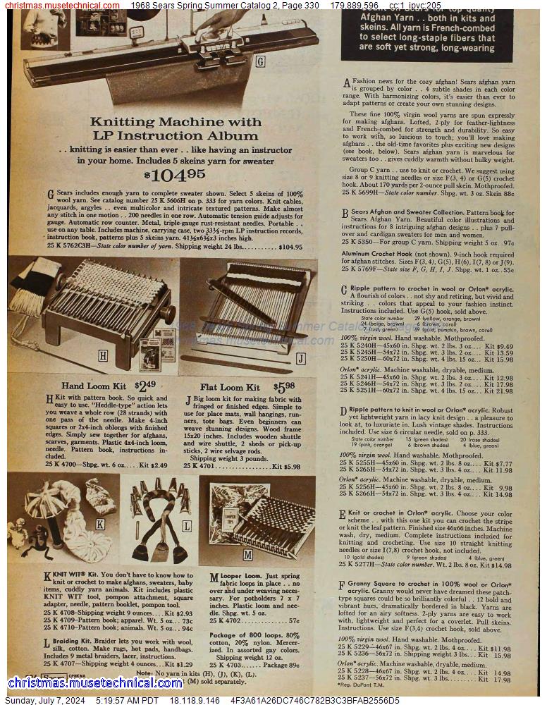 1968 Sears Spring Summer Catalog 2, Page 330