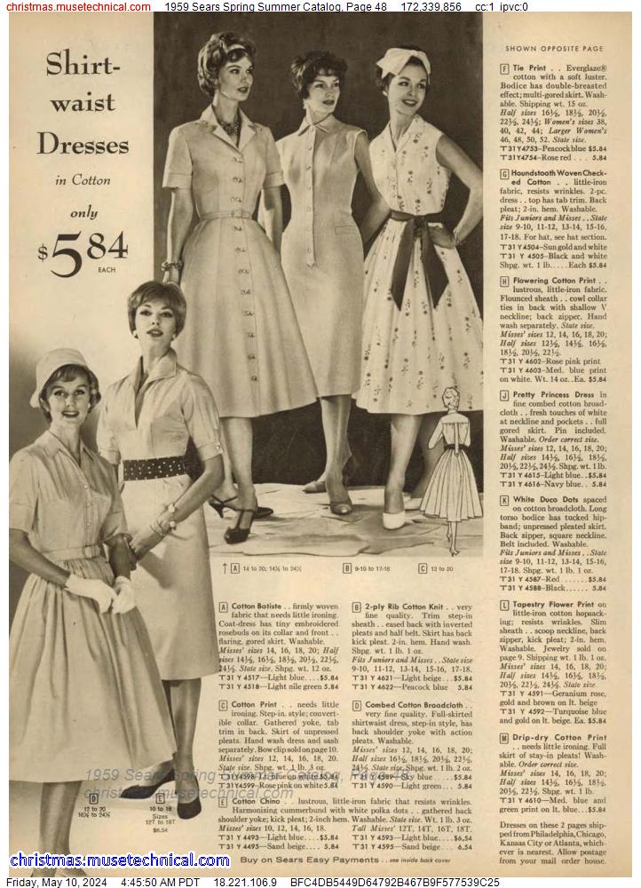 1959 Sears Spring Summer Catalog, Page 48