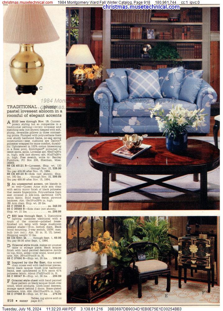 1984 Montgomery Ward Fall Winter Catalog, Page 918
