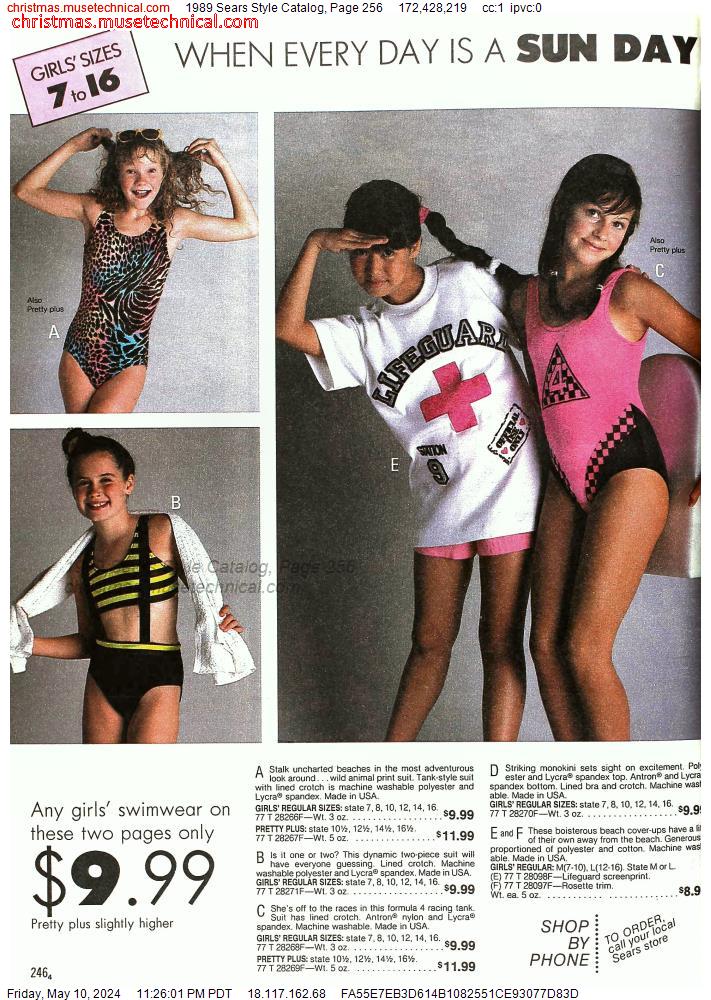 1989 Sears Style Catalog, Page 256