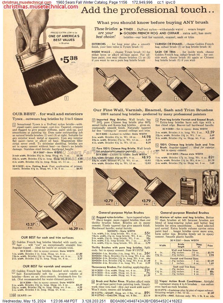 1960 Sears Fall Winter Catalog, Page 1156