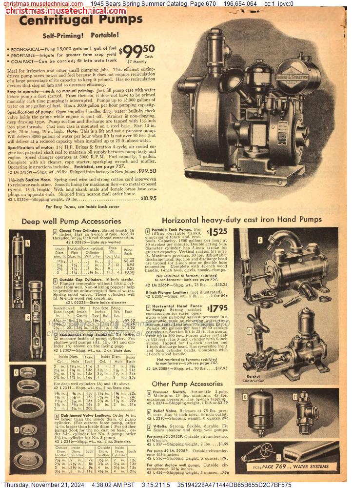 1945 Sears Spring Summer Catalog, Page 670