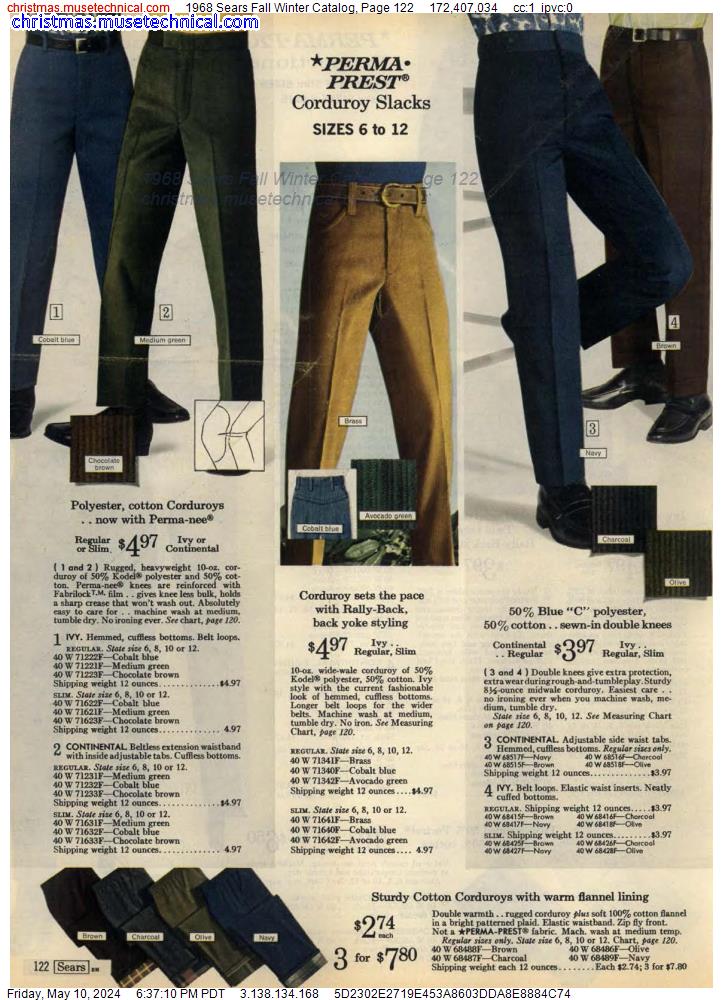 1968 Sears Fall Winter Catalog, Page 122