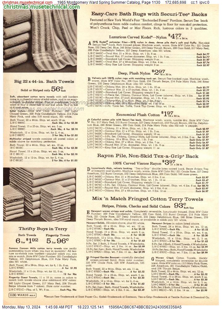 1965 Montgomery Ward Spring Summer Catalog, Page 1130