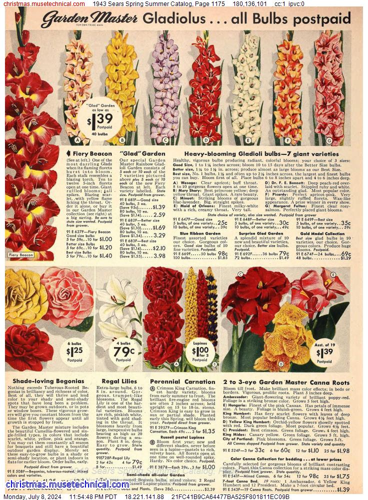1943 Sears Spring Summer Catalog, Page 1175