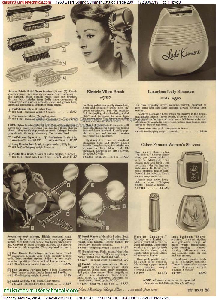 1960 Sears Spring Summer Catalog, Page 289