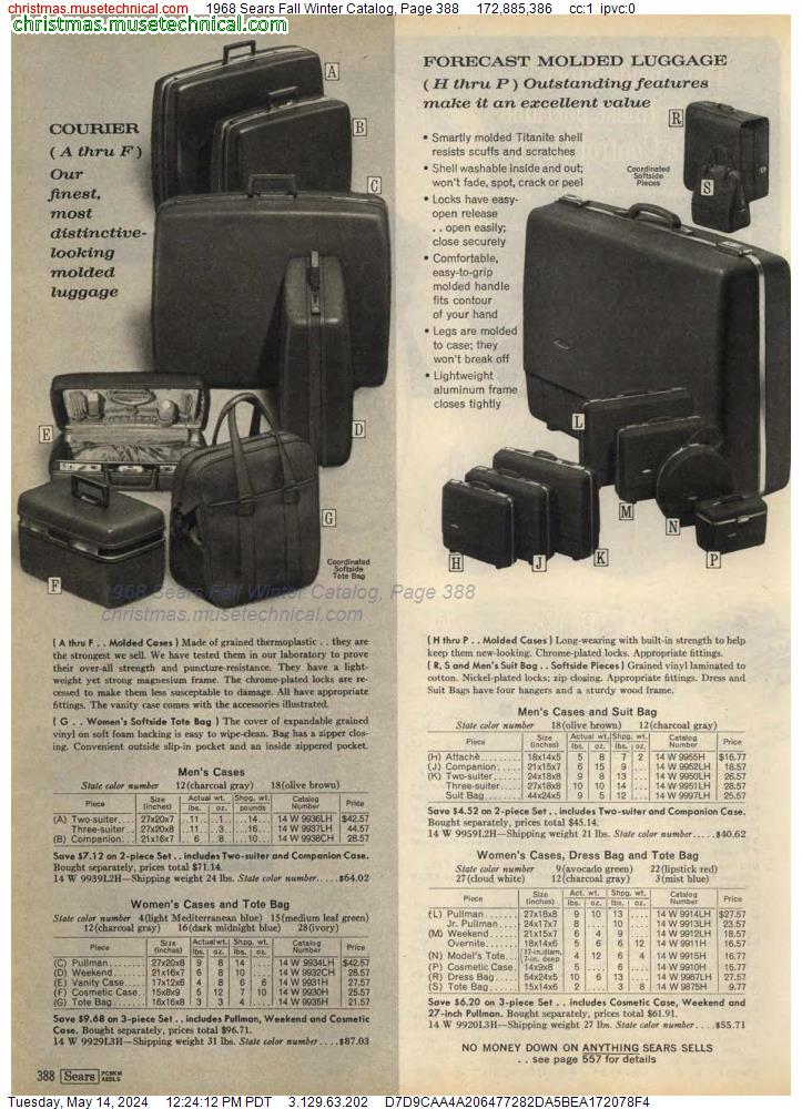 1968 Sears Fall Winter Catalog, Page 388