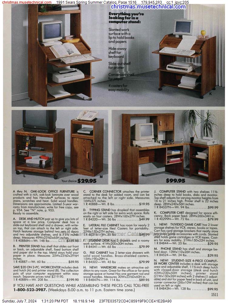1991 Sears Spring Summer Catalog, Page 1516