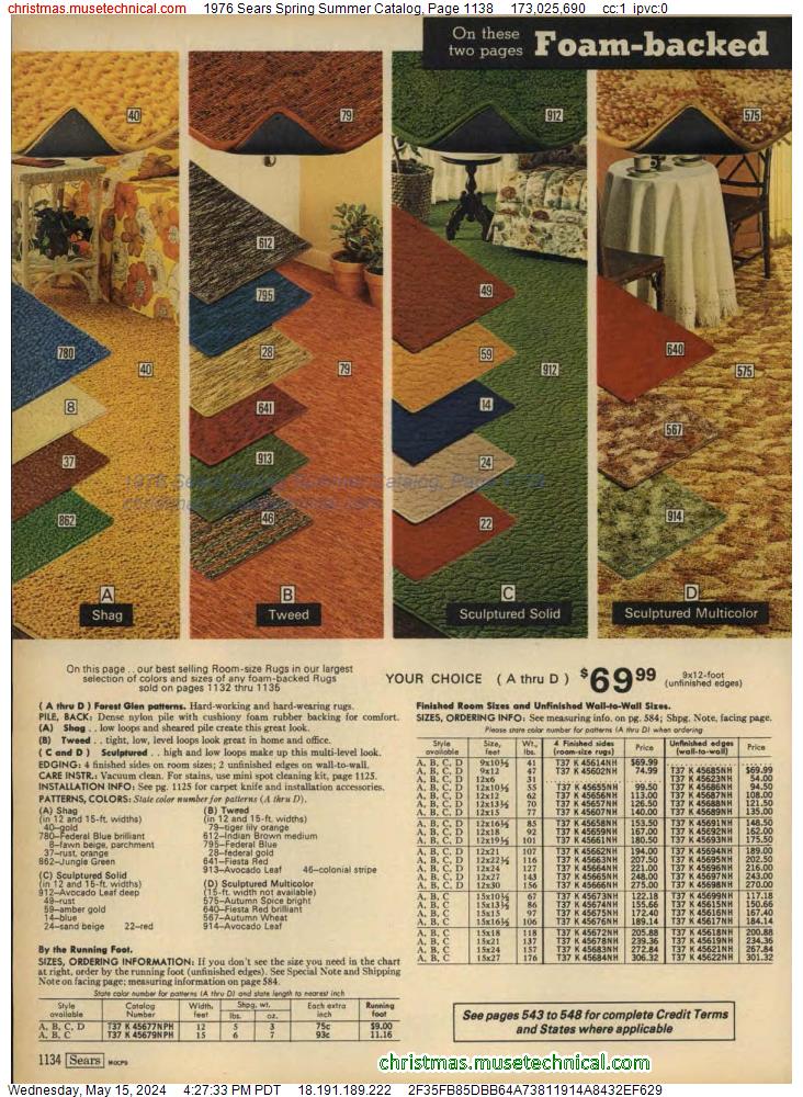 1976 Sears Spring Summer Catalog, Page 1138