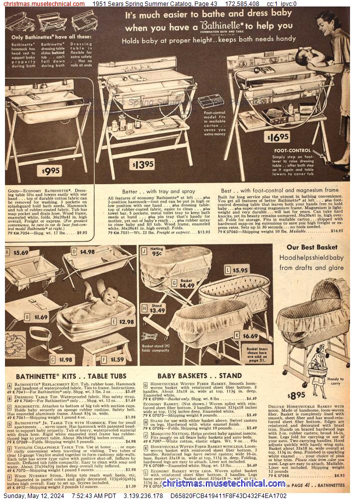 1951 Sears Spring Summer Catalog, Page 43