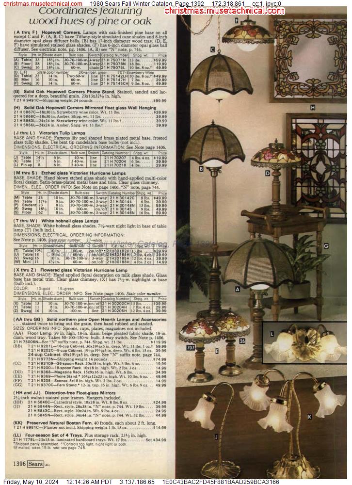 1980 Sears Fall Winter Catalog, Page 1392