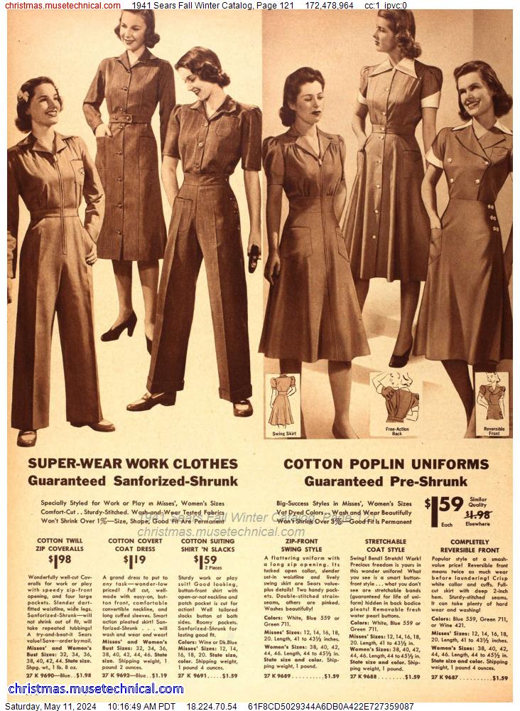 1941 Sears Fall Winter Catalog, Page 121