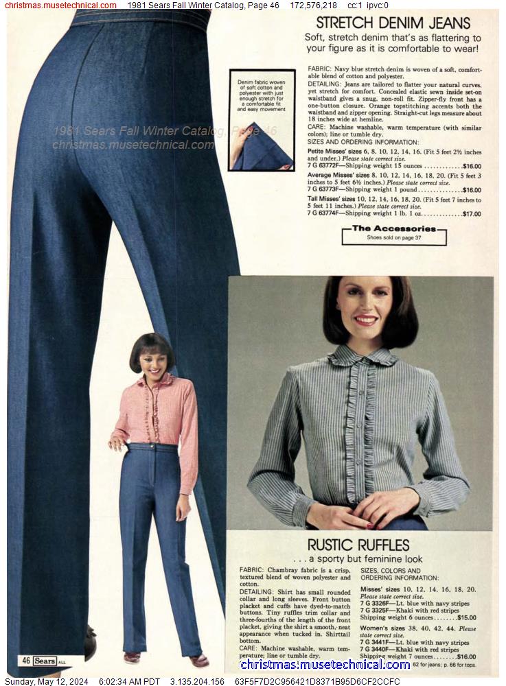 1981 Sears Fall Winter Catalog, Page 46