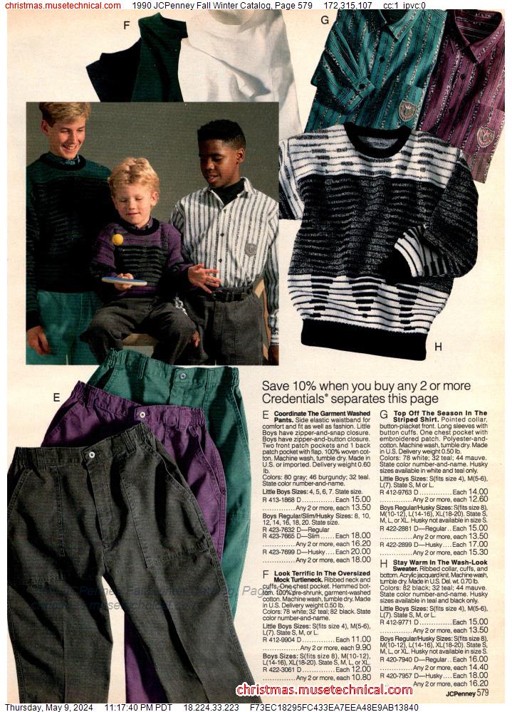 1990 JCPenney Fall Winter Catalog, Page 579