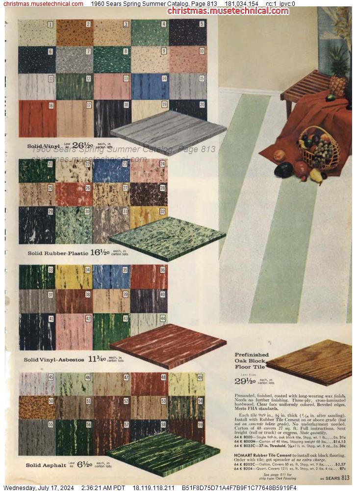 1960 Sears Spring Summer Catalog, Page 813