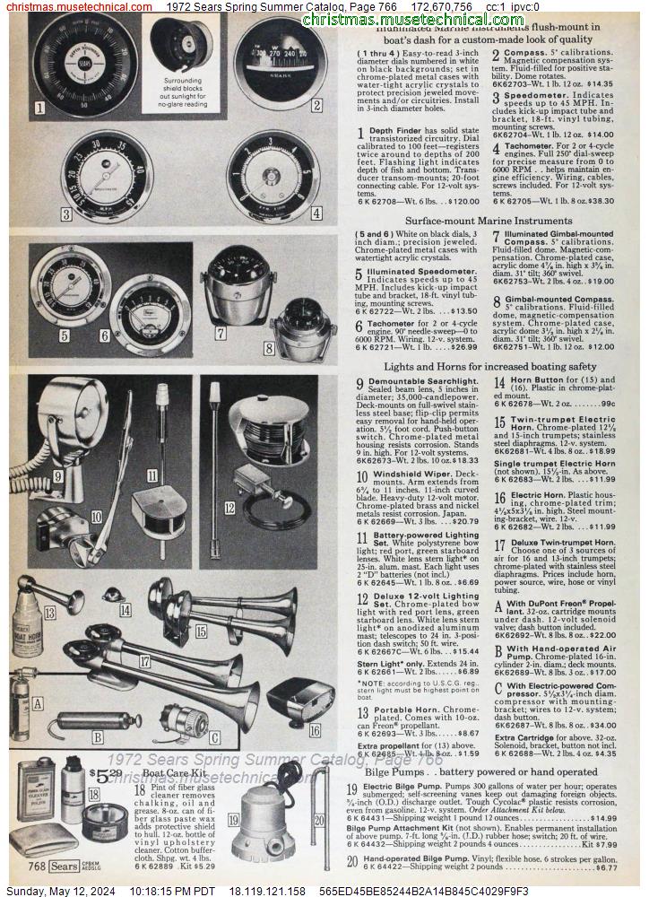 1972 Sears Spring Summer Catalog, Page 766