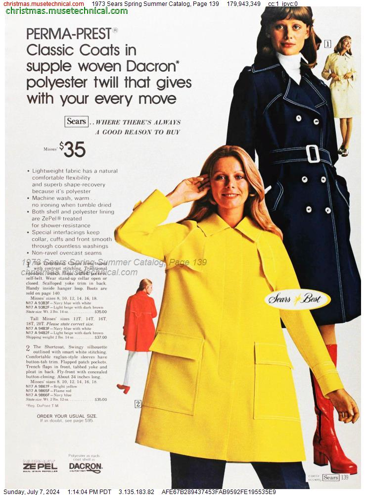 1973 Sears Spring Summer Catalog, Page 139
