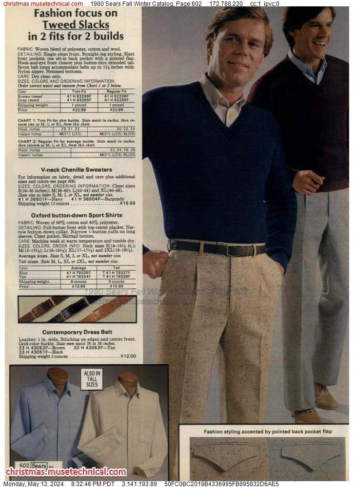 1980 Sears Fall Winter Catalog, Page 602