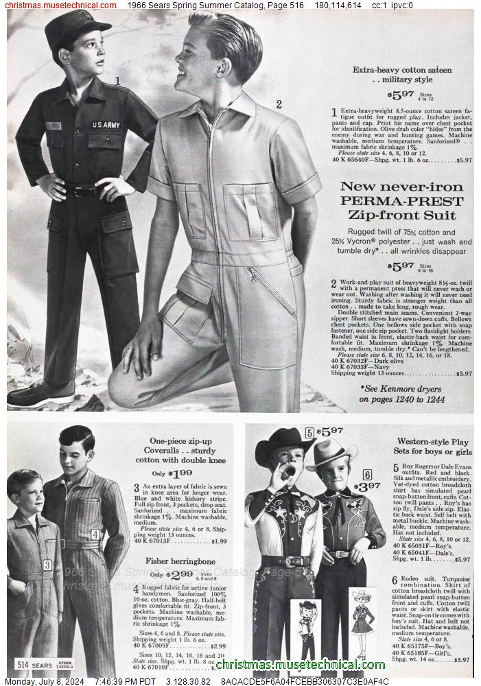1966 Sears Spring Summer Catalog, Page 516