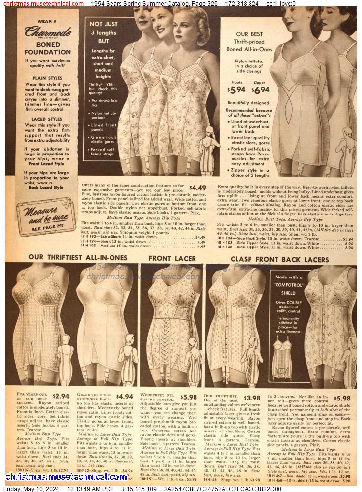 1954 Sears Spring Summer Catalog, Page 326