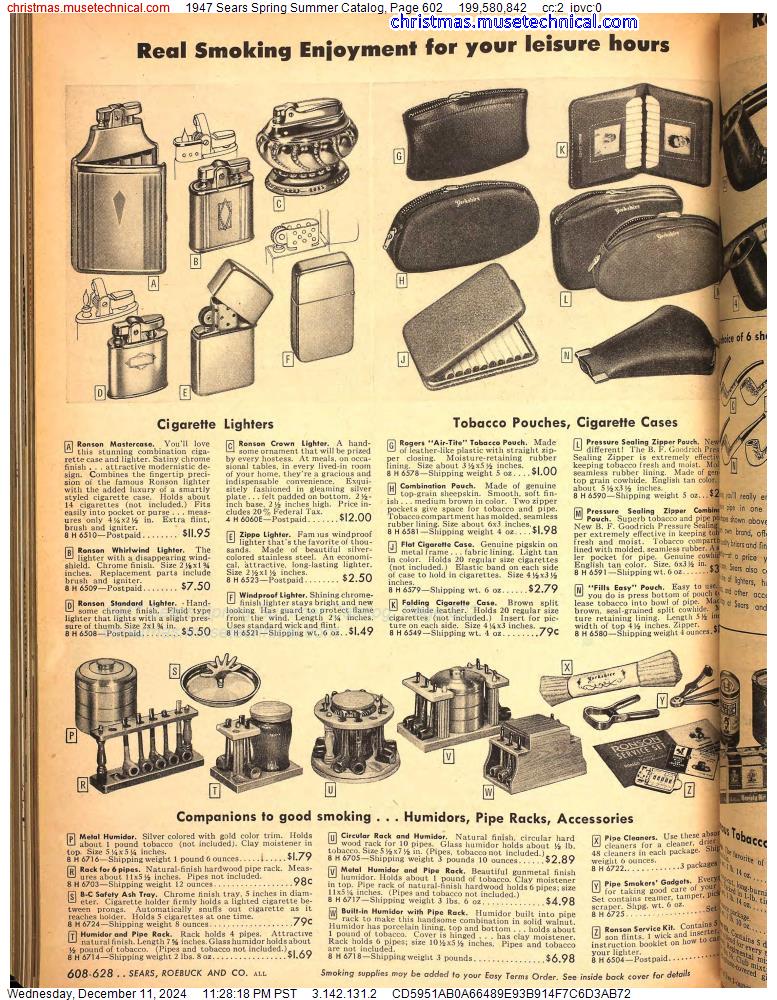 1947 Sears Spring Summer Catalog, Page 602