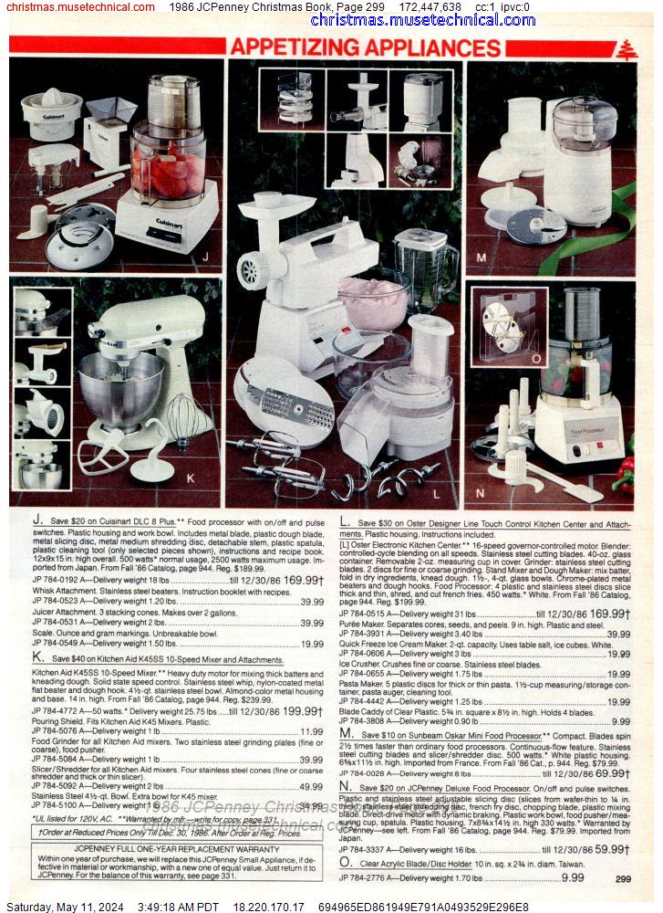 1986 JCPenney Christmas Book, Page 299