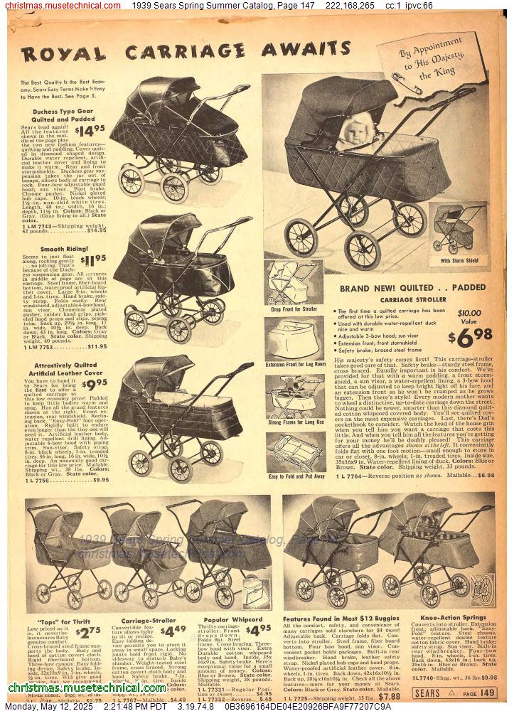 1939 Sears Spring Summer Catalog, Page 147